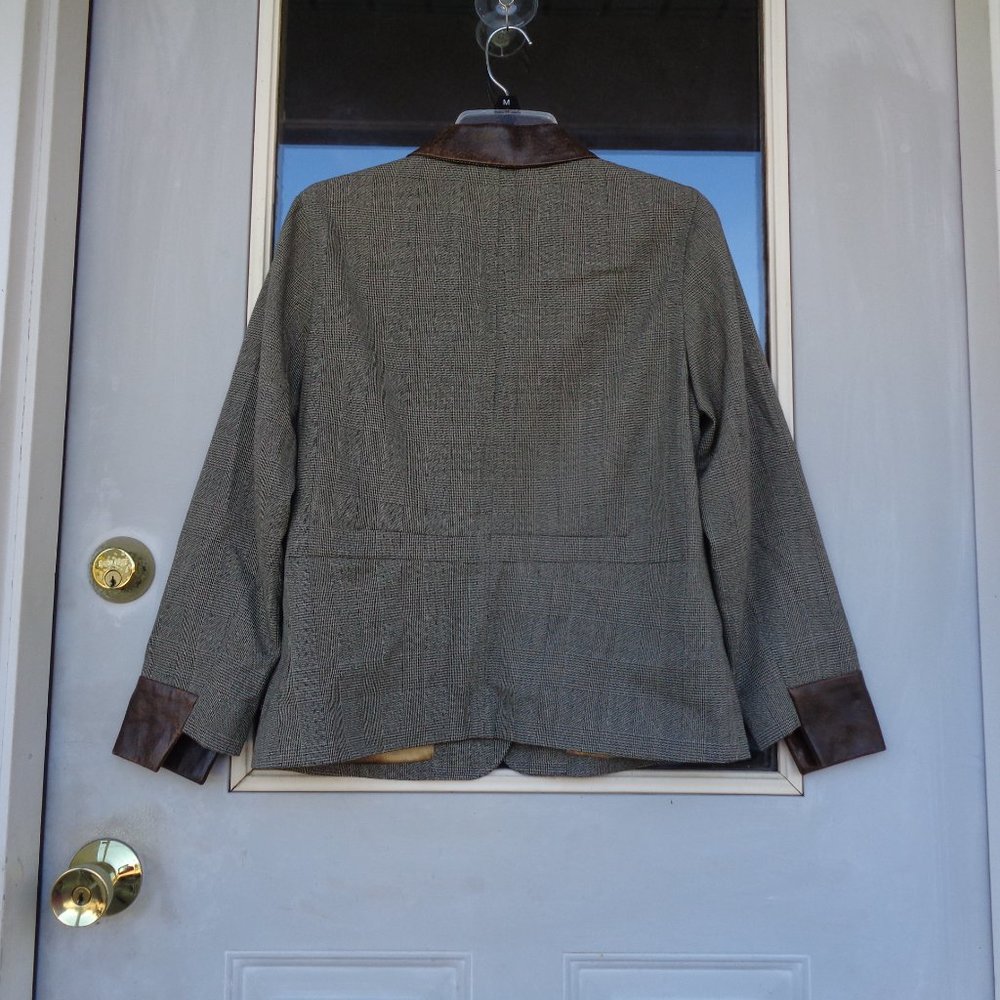 Last Chance ❌ NWT VINTAGE Harve Benard Sport blazer w faux leather accents - Picture 7 of 16